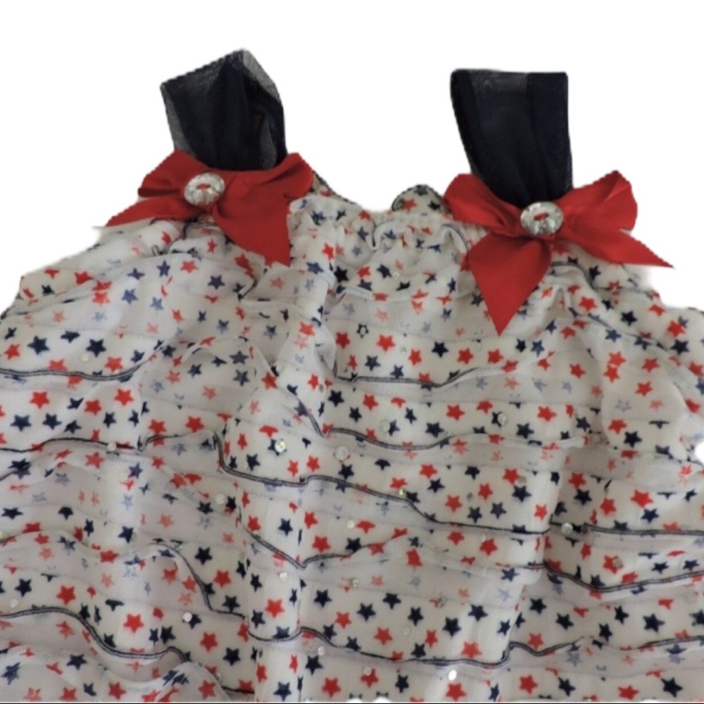 Little Lass Patriotic One Piece Outfit - Picture 3 of 6